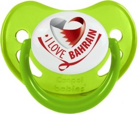 I Love Bahrain Sucette Physiologique Vert phosphorescente