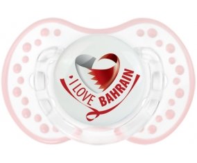 I Love Bahrain Sucette LOVI Dynamic Retro-blanc-rose-tendre classique
