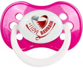 I Love Bahrain Tétine Anatomique Rose foncé classique