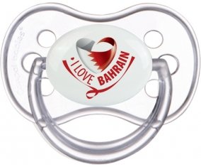 I Love Bahrain Tétine Anatomique Transparente classique