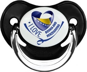 I Love Bosnia and Herzegovina Sucette Physiologique Noir classique