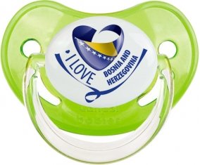 I Love Bosnia and Herzegovina Sucette Physiologique Vert classique