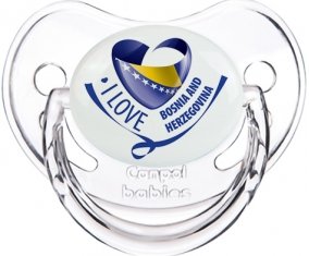 I Love Bosnia and Herzegovina Sucette Physiologique Transparent classique