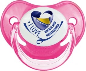 I Love Bosnia and Herzegovina Sucette Physiologique Rose classique