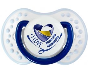 I Love Bosnia and Herzegovina Sucette LOVI Dynamic Marine-blanc-bleu classique