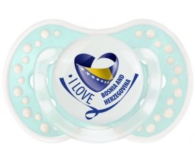 I Love Bosnia and Herzegovina Sucette LOVI Dynamic Retro-turquoise-lagon classique