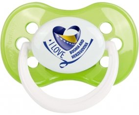 I Love Bosnia and Herzegovina Sucette Anatomique Vert classique
