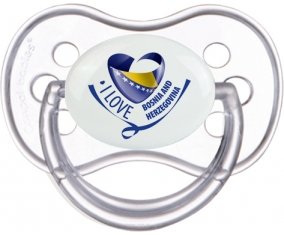 I Love Bosnia and Herzegovina Sucette Anatomique Transparente classique