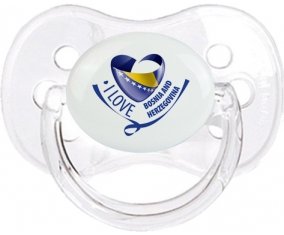 I Love Bosnia and Herzegovina Tétine Cerise Transparent classique