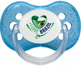 I Love Brazil Sucete Cerise Bleu à paillette