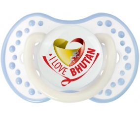 I Love Bhutan Tétine LOVI Dynamic Blanc-cyan classique