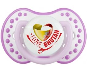 I Love Bhutan Tétine LOVI Dynamic Blanc-mauve classique