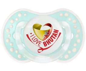 I Love Bhutan Tétine LOVI Dynamic Retro-turquoise-lagon classique