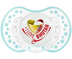 I Love Bhutan Tétine LOVI Dynamic Retro-blanc-lagon classique