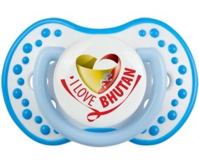 I Love Bhutan Tétine LOVI Dynamic Blanc-bleu phosphorescente