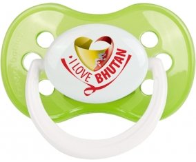 I Love Bhutan Sucette Anatomique Vert classique