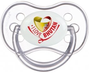 I Love Bhutan Sucette Anatomique Transparente classique