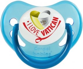 I Love Vatican Sucette Physiologique Bleue phosphorescente