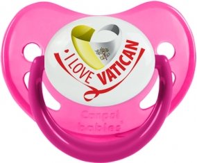 I Love Vatican Sucette Physiologique Rose phosphorescente