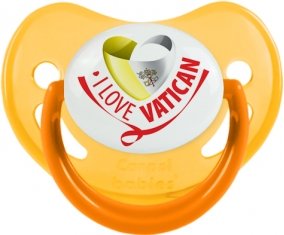 I Love Vatican Sucette Physiologique Jaune phosphorescente