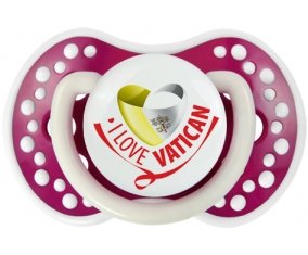I Love Vatican Sucette LOVI Dynamic Fuchsia phosphorescente