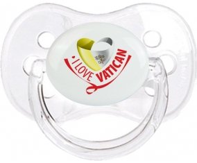 I Love Vatican Sucette Cerise Transparent classique