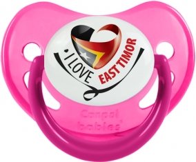 I Love East Timor Sucette Physiologique Rose phosphorescente