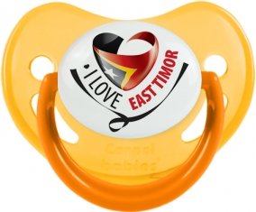 I Love East Timor Sucette Physiologique Jaune phosphorescente