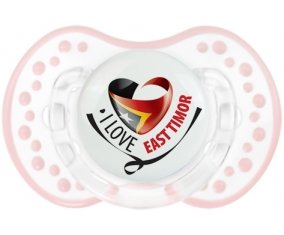 I Love East Timor Sucette LOVI Dynamic Retro-blanc-rose-tendre classique