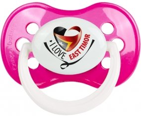 I Love East Timor Sucette Anatomique Rose foncé classique