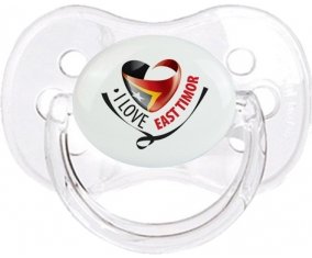 I Love East Timor Tétine Cerise Transparent classique