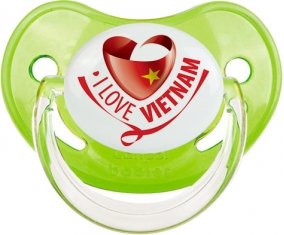 I Love Vietnam Tétine Physiologique Vert classique