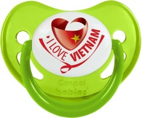 I Love Vietnam Tétine Physiologique Vert phosphorescente
