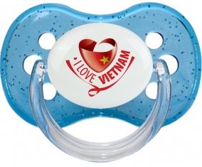 I Love Vietnam Sucete Cerise Bleu à paillette
