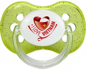 I Love Vietnam Sucete Cerise Vert à paillette