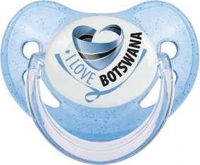I Love Bostwana Sucete Physiologique Bleue à paillette