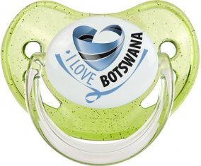 I Love Bostwana Sucete Physiologique Vert à paillette