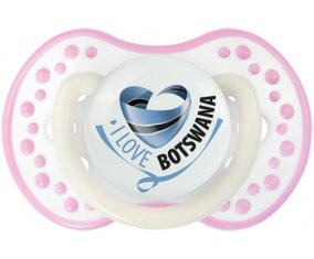 I Love Bostwana Tétine LOVI Dynamic Blanc-rose phosphorescente