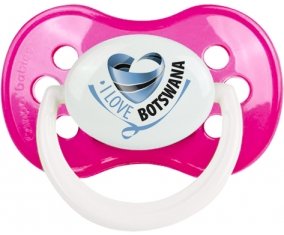 I Love Bostwana Sucette Anatomique Rose foncé classique
