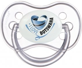 I Love Bostwana Sucette Anatomique Transparente classique
