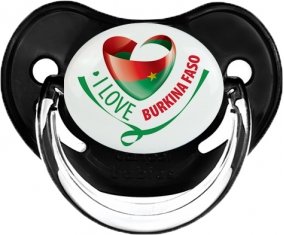 I Love Burkina Faso Sucette Physiologique Noir classique