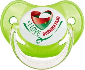 I Love Burkina Faso Sucette Physiologique Vert classique