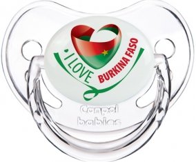 I Love Burkina Faso Sucette Physiologique Transparent classique