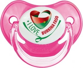 I Love Burkina Faso Sucette Physiologique Rose classique