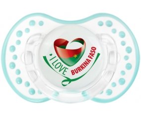 I Love Burkina Faso Sucette LOVI Dynamic Retro-blanc-lagon classique