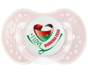 I Love Burkina Faso Sucette LOVI Dynamic Retro-rose-tendre classique