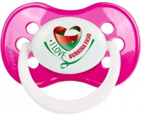 I Love Burkina Faso Tétine Anatomique Rose foncé classique
