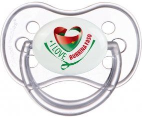 I Love Burkina Faso Tétine Anatomique Transparente classique
