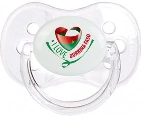 I Love Burkina Faso Sucette Cerise Transparent classique
