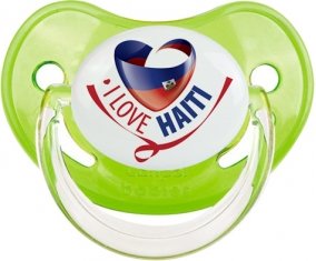 I Love Haiti Sucette Physiologique Vert classique